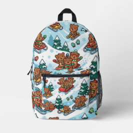 Impresa Mochila de Osito Lindo Patinando
