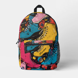 Impresa Mochila de patines sobre ruedas – Texto personaliz