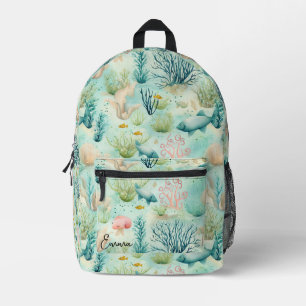 Impresa Mochila de patrón de peces submarinos