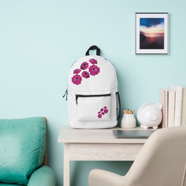 Impresa Mochila de patrón floral (in situ)