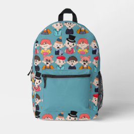 Impresa Mochila de personajes de dibujos animados lindos