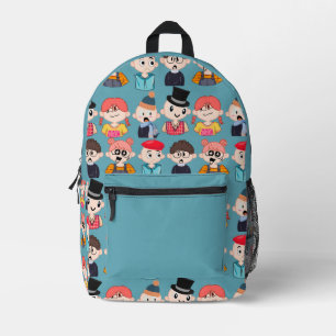 Impresa Mochila de personajes de dibujos animados lindos