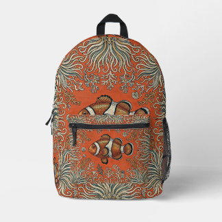 Impresa Mochila de Pez Payaso – Patrón de Océano