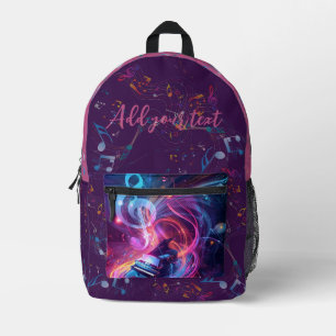 Impresa Mochila de piano personalizada Agrega tu nombre o 