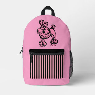 Impresa Mochila de Poodle Rosa 