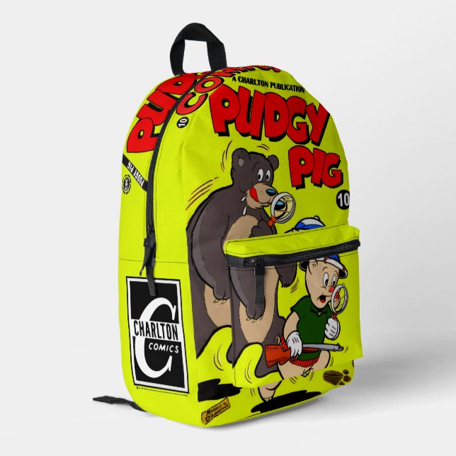 Impresa Mochila de PUDGY PIG Comics (Esquina izquierda trasera)