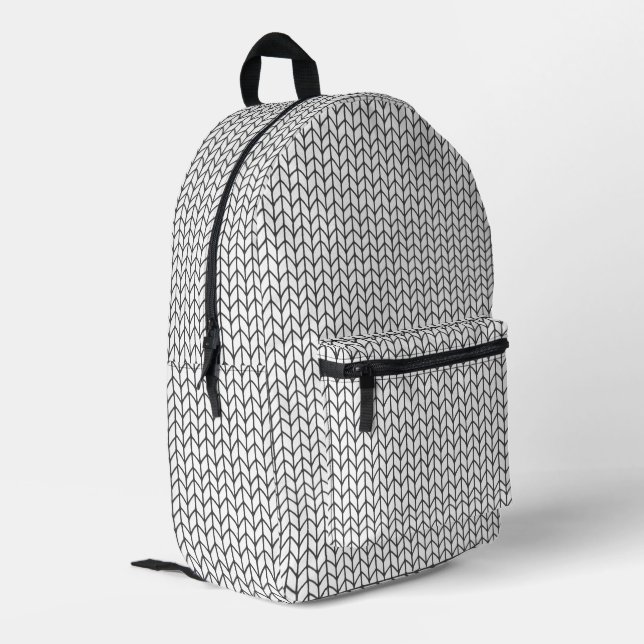 Impresa Mochila de punto de línea NEGRA (Esquina izquierda trasera)