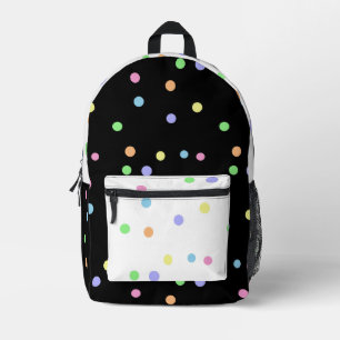 Impresa Mochila de puntos de polka del Pastel brillante