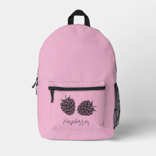 Impresa Mochila de Raspberries Rosa Cuadita