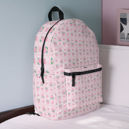Impresa Mochila de relleno con Rosa y arcos de cinta