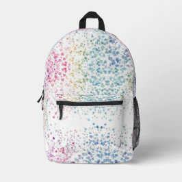 Impresa mochila de salpicaduras de acuarela