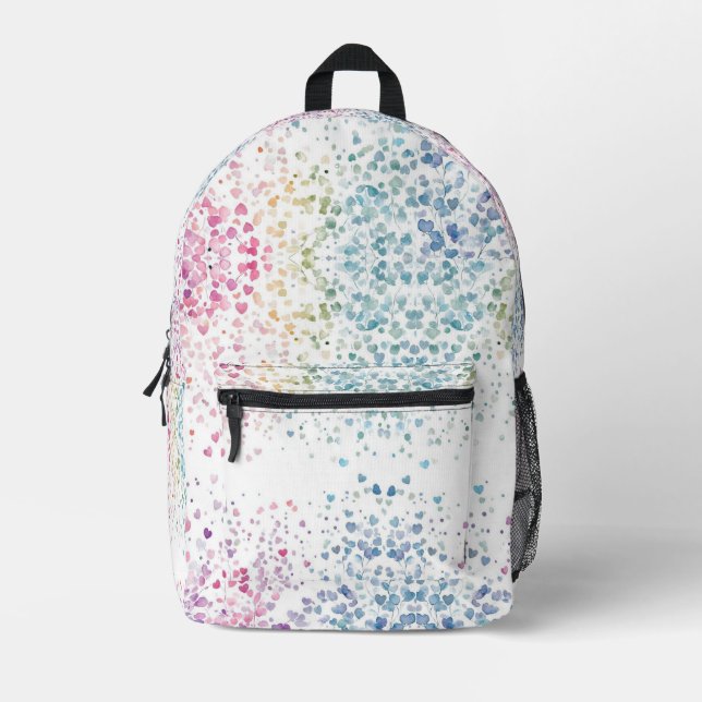 Impresa mochila de salpicaduras de acuarela (Anverso)
