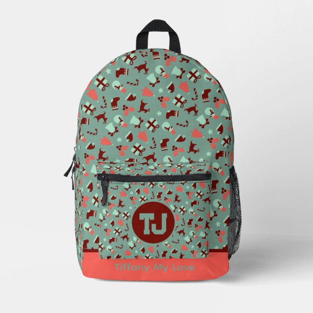 Impresa Mochila de secundaria monogramada (Anverso)