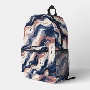 Impresa Mochila de seda abstracta de lujo