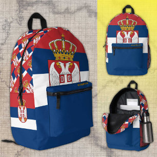 Impresa Mochila de Serbia, patriótica, bandera serbia