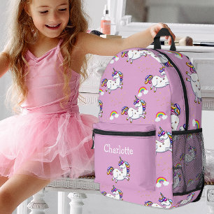 Impresa Mochila de Sueño Unicornio Rosa Ligero