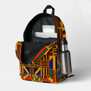 Impresa Mochila de tela Kente