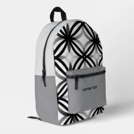 Impresa Mochila de texto de Personalizado geométrico de mo