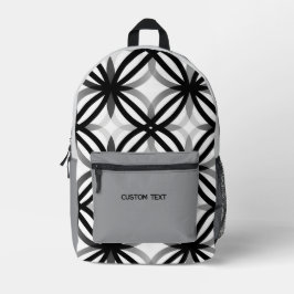 Impresa Mochila de texto de Personalizado geométrico de mo