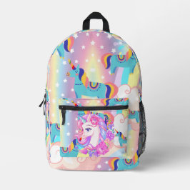 Impresa Mochila de Unicornio de Arcoíris Mágico – Fan de P