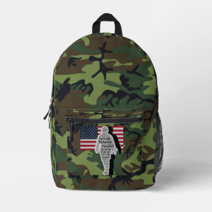 Impresa Mochila de veterano soldado estadounidense