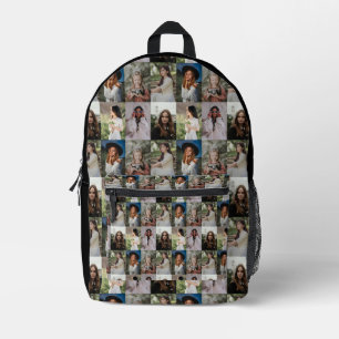 Impresa Mochila de viaje con collage de 8 fotos personaliz