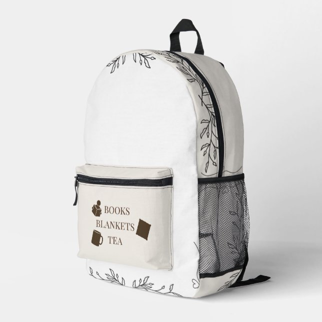 Impresa Mochila de Vida de Lectura Acogedora  (Esquina derecha trasera )