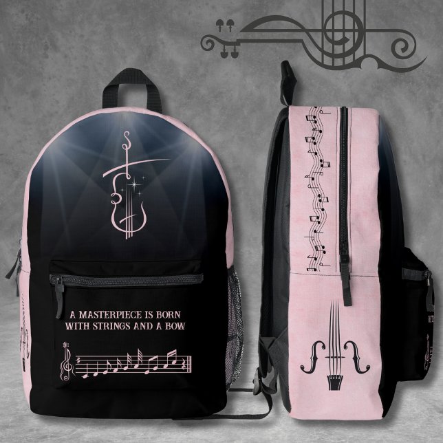 Impresa Mochila de Violín Rosa Orquesta Clave de Sol (Unique gift idea for the dedicated orchestra student)
