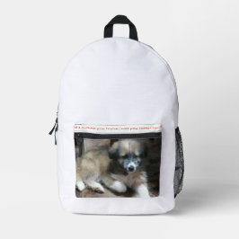 Impresa mochila de vuelta a la escuela, deportes y viajes