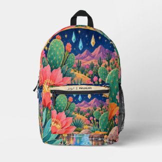 Impresa Mochila del jardín mágico del desierto de Noor