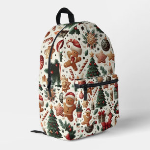 Impresa Mochila del patrón navideño