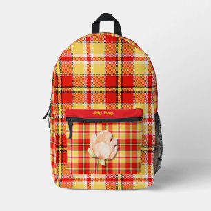 Impresa Mochila del patrón rojo plasmado