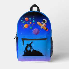 Impresa Mochila del planeta lindo para niños