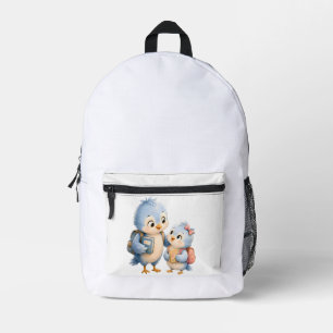 Impresa Mochila diaria Little Blue Birds