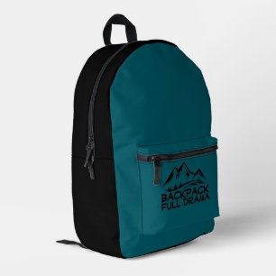 Impresa Mochila divertida azul para caminatas para viajes 