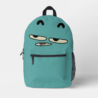 Impresa Mochila divertida con cara de dibujos animados en
