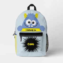 Impresa Mochila divertida de monstruo azul Bag Buddy