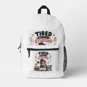 Impresa Mochila divertida para estudiantes cansados pero t