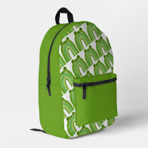 Impresa Mochila divertida y linda de rana arcoíris
