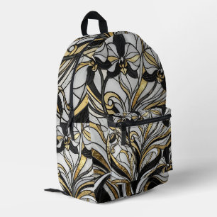 Impresa Mochila dorada monocroma con pétalo de orquídea ab
