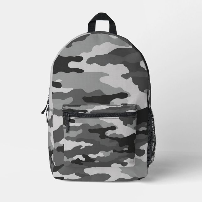 Impresa Mochila - Ejército - Blanco y negro (Anverso)