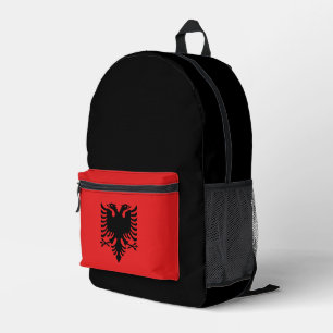 Impresa Mochila Elegante Albania, negra, Bandera Albanesa
