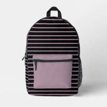 Mochila elegante de arte de la línea Mauve negra y