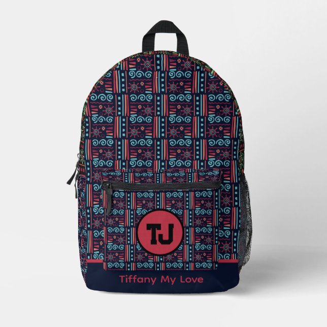 Impresa Mochila elegante de básquetbol preescolar (Anverso)