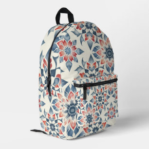 Impresa Mochila elegante de mandala floral
