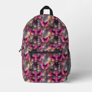 Impresa Mochila elegante mariposa brillante