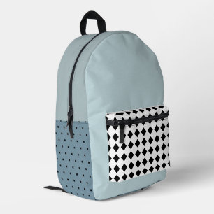 Impresa Mochila elegante minimalista azul gris