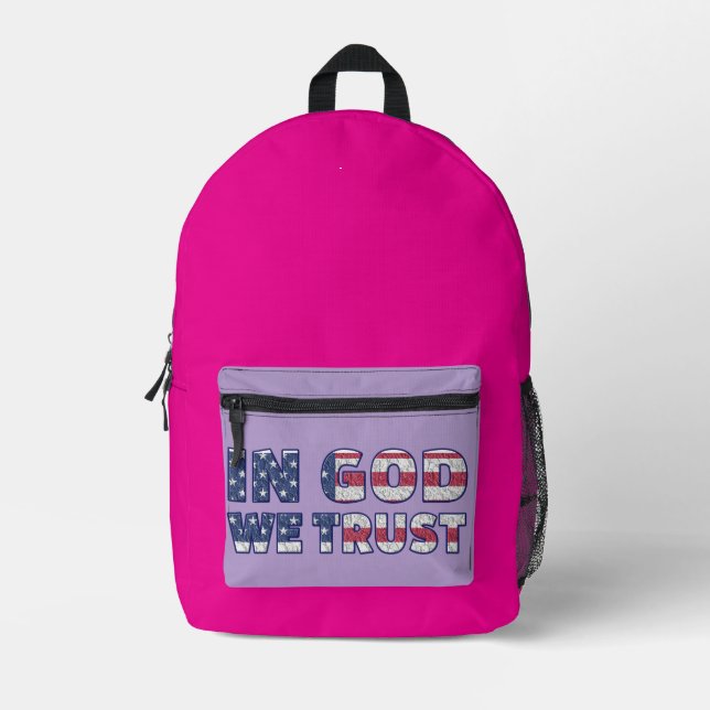 Impresa Mochila En Dios Confiamos (Anverso)