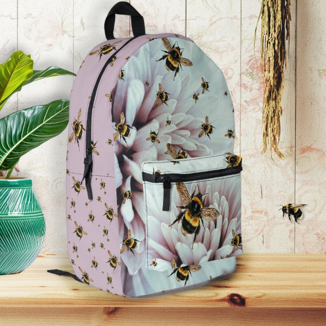Impresa Mochila Escolar Abejas y Flores para Niñas (Subido por el creador)