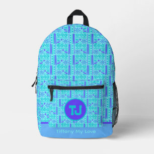 Impresa Mochila escolar audaz monogramada de verano